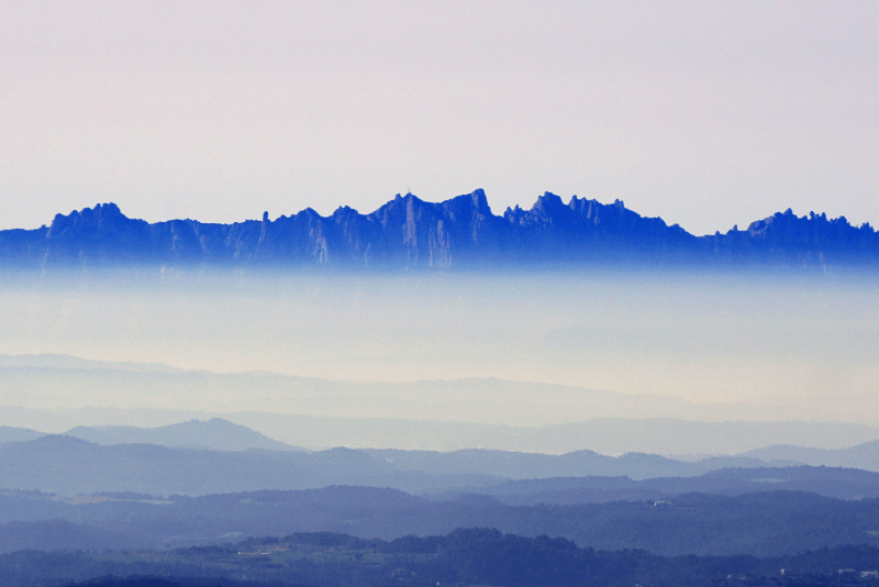 Panoràmica de la silueta de Montserrat