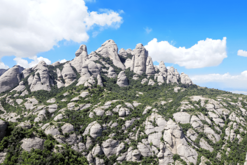 Roques característiques de la muntanya de Montserrat