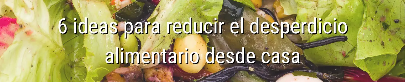 6 ideas para reducir el desperdicio alimentario desde casa Banner con título artículo: 6 ideas para reducir el desperdicio alimentario desde casa