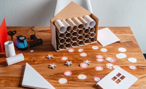 Calendari advent rotllos paper higiènic Fundesplai