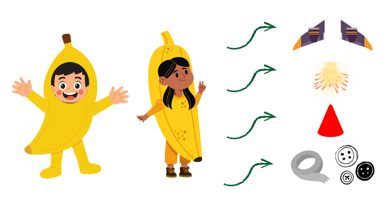 Transformación de un disfraz de piloto en uno de camarero o camarera por carnaval