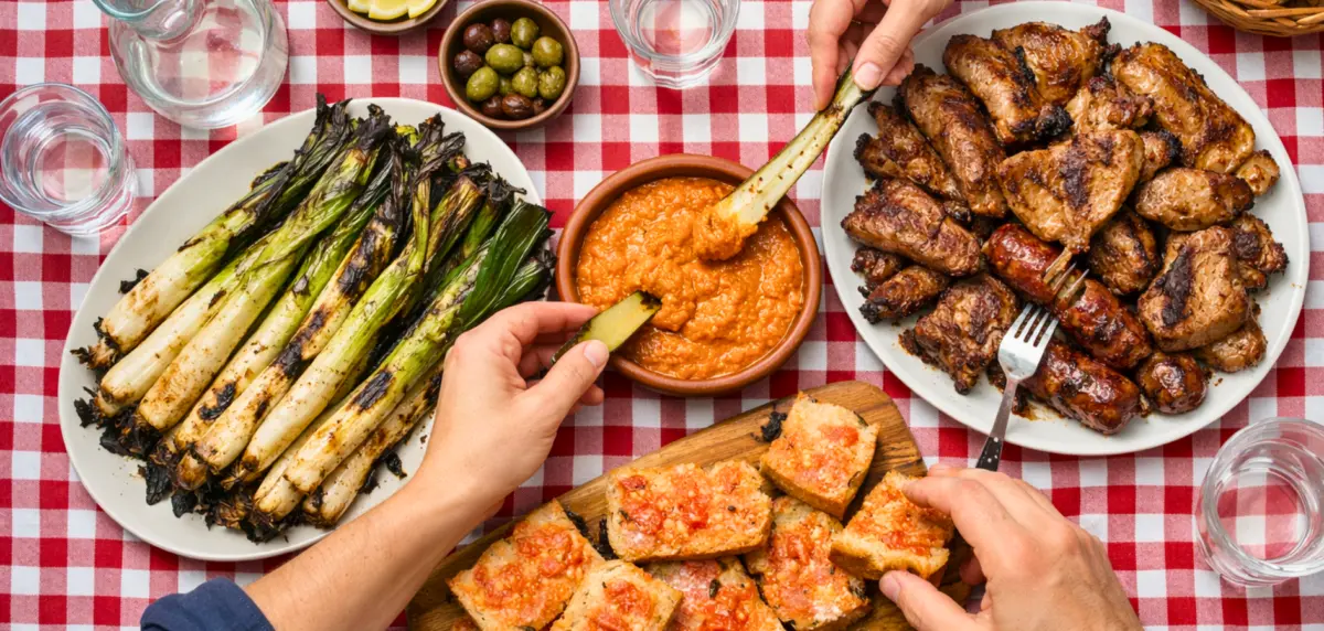Calçotada a Els Porxos