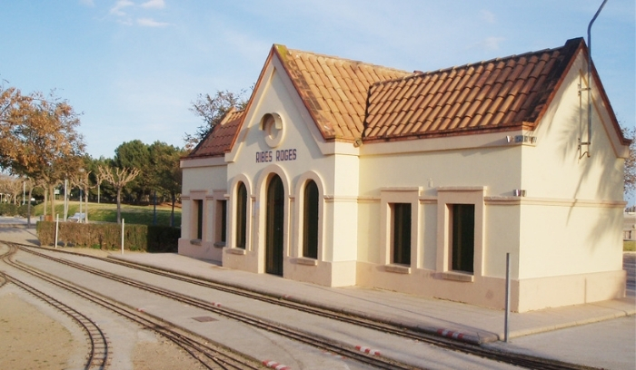Estació del trenet del parc de Ribes Roges de Vilanova i la Geltrú, extreta del web de l'Ajuntament de Vilanova